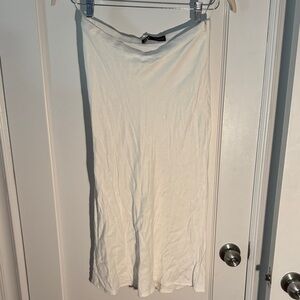 Zara Elegant Cream Midi Skirt